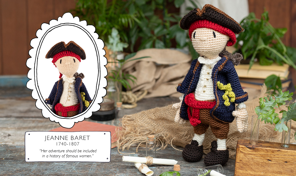 Jeanne Bardet international womens day crochet doll